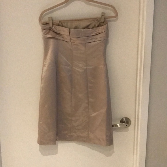 BCBG Paris Champagne Strapless Dress - Picture 3 of 5